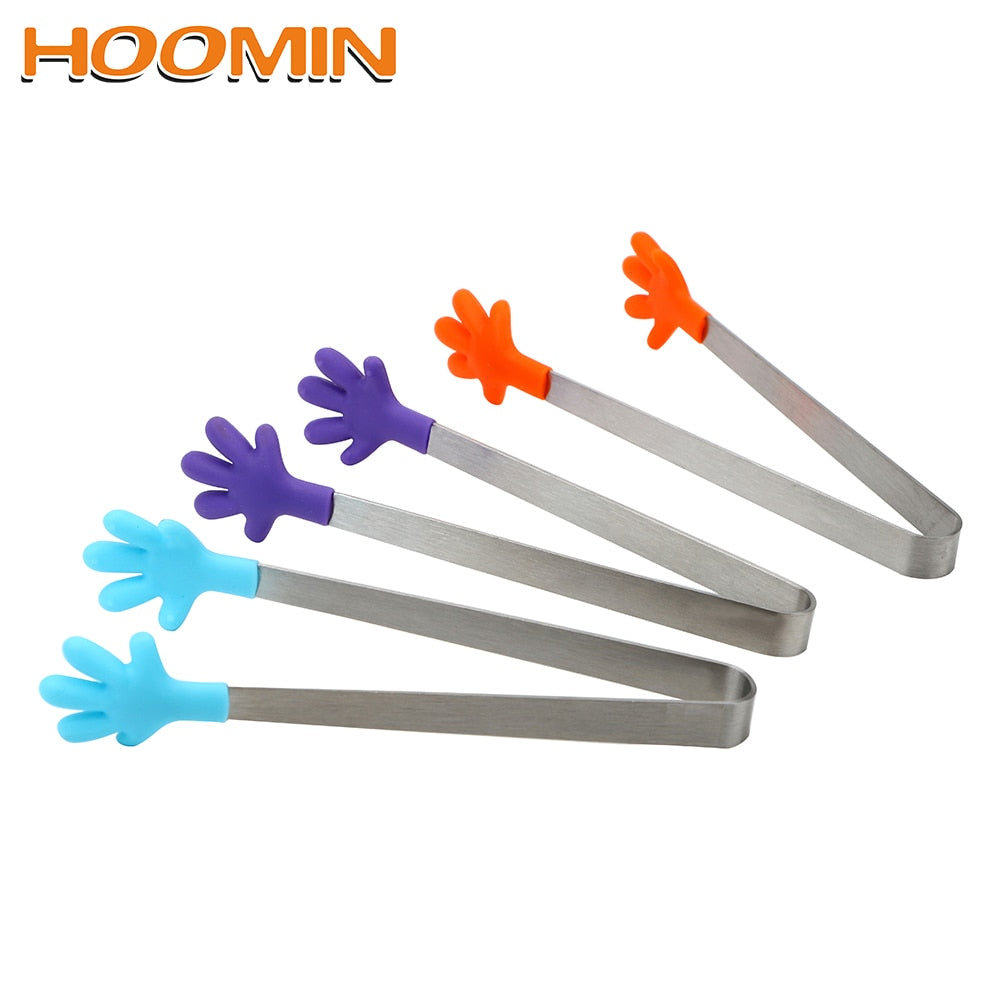 Different Color of HOOMIN Salad Serving BBQ Tongs