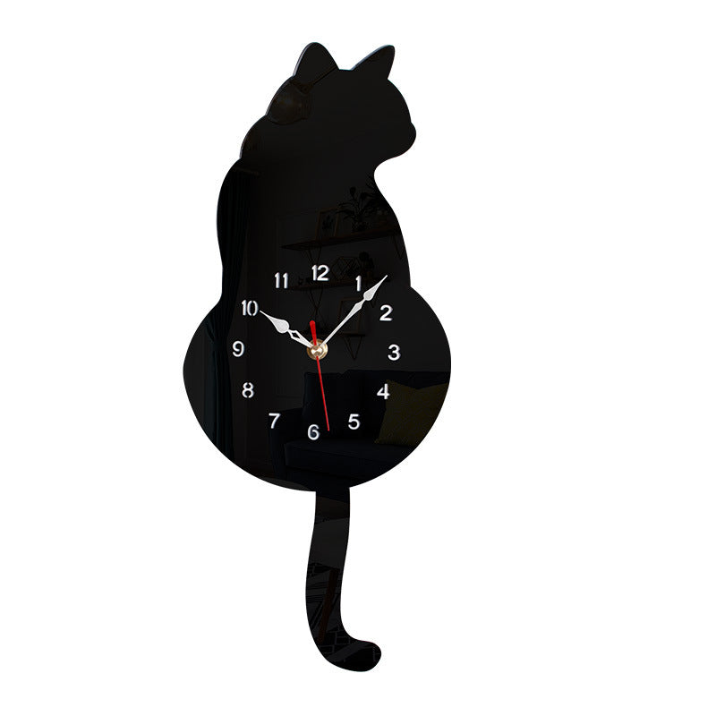 Black Cat Tail Swing Clocks