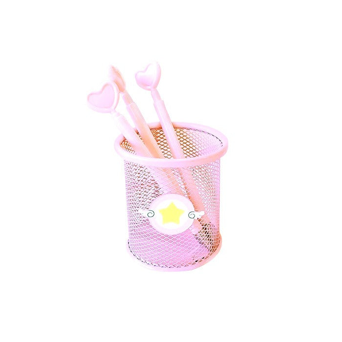 Sweet Cute Girl Heart Pink Pencil Holder
