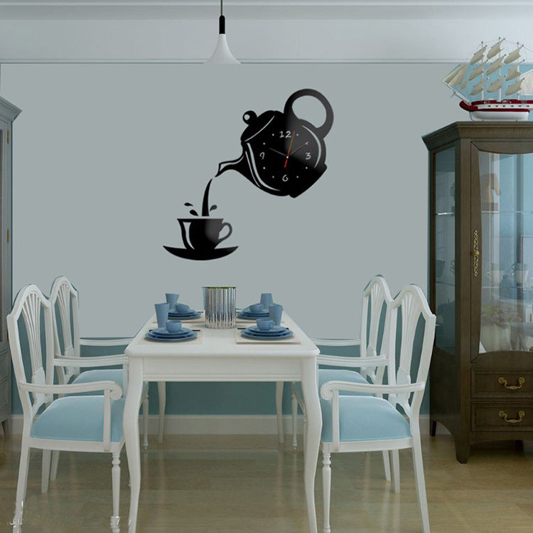 Teapot Kitchen Wall Clock Acrylic