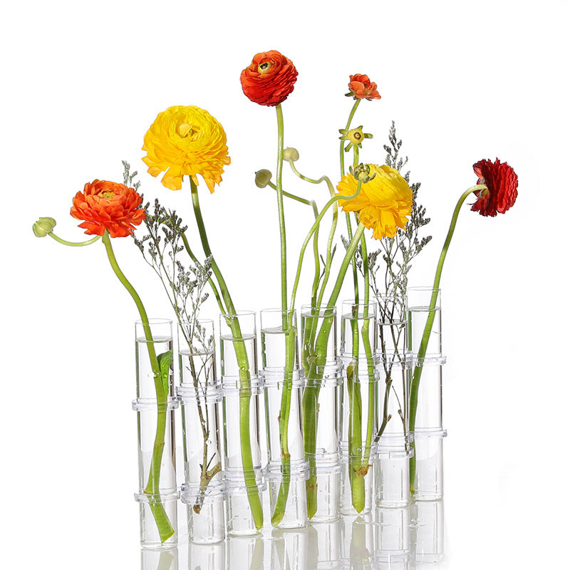 INS Wind Home Test Tube Vase Glass