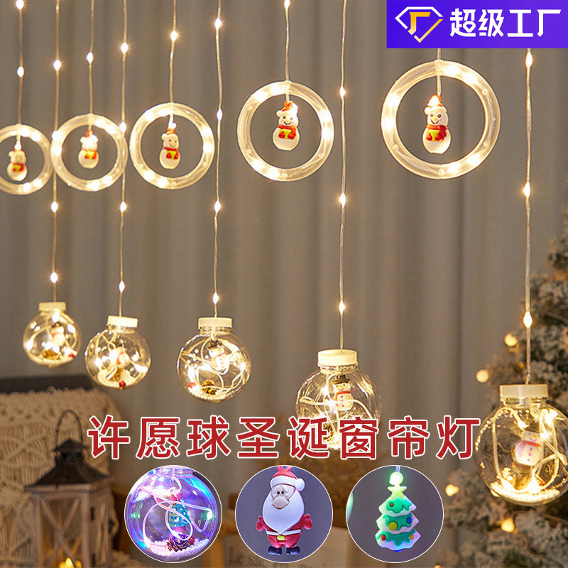 Led Christmas Curtain Lamp String