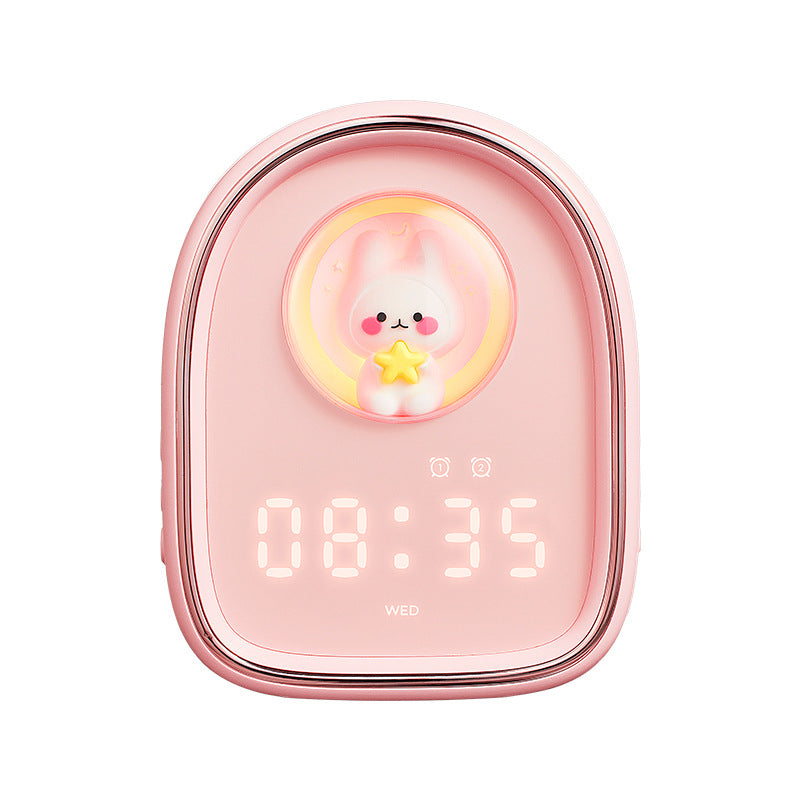 Pink alarm clock cartoon