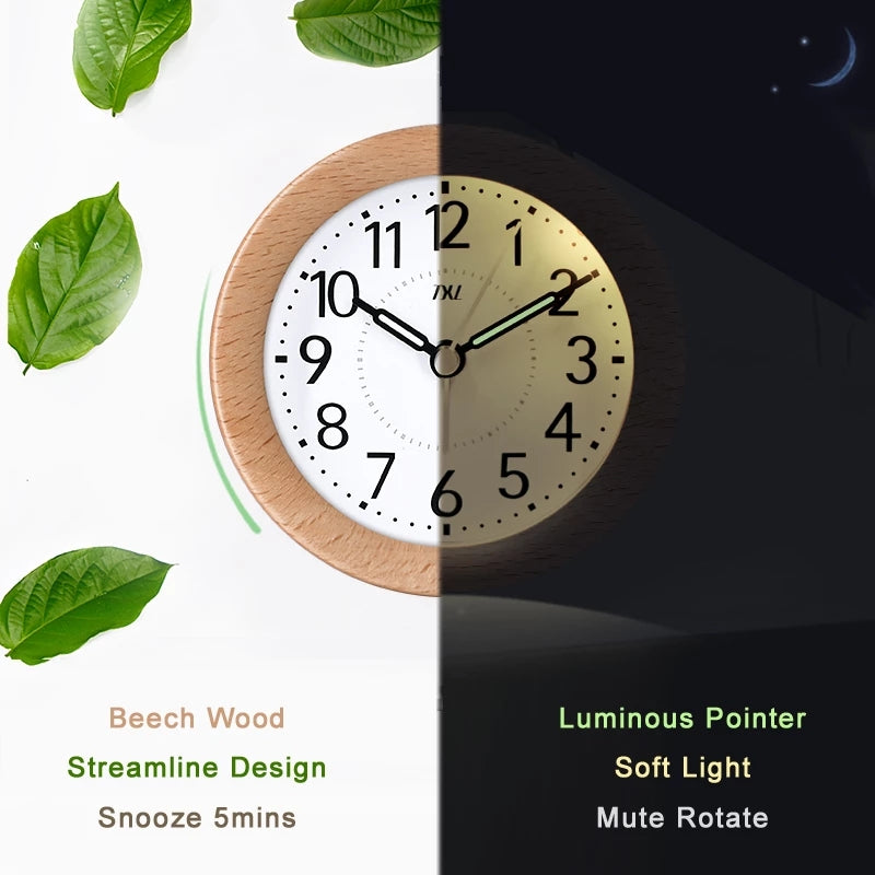 Beech wood clock