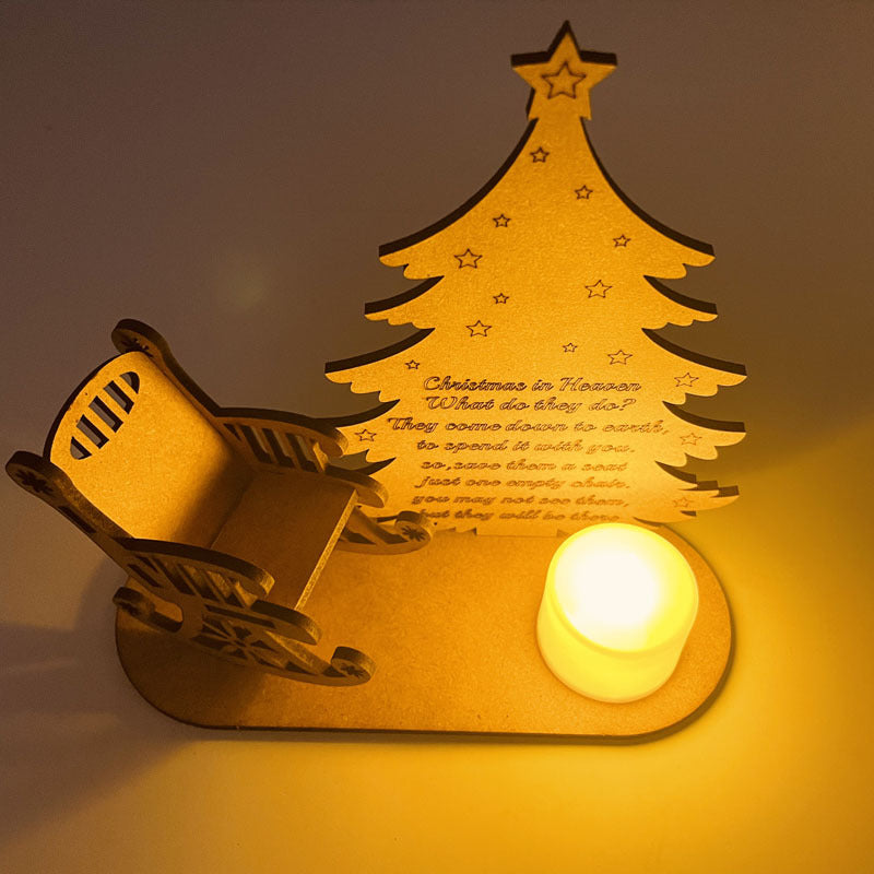 Christmas Lamps Wooden Ornaments