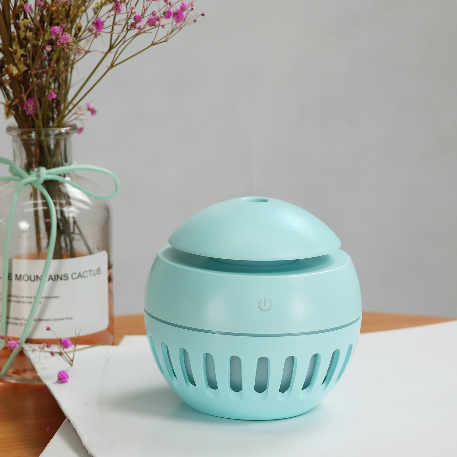 USB Office Home Mini Bedroom Hollow Blue Humidifier 