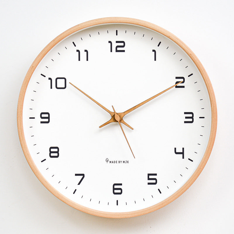 Solid Wood Simple Wall Clock