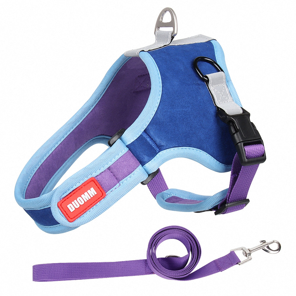 Pet Harness Suede Saddle Pet Leash 