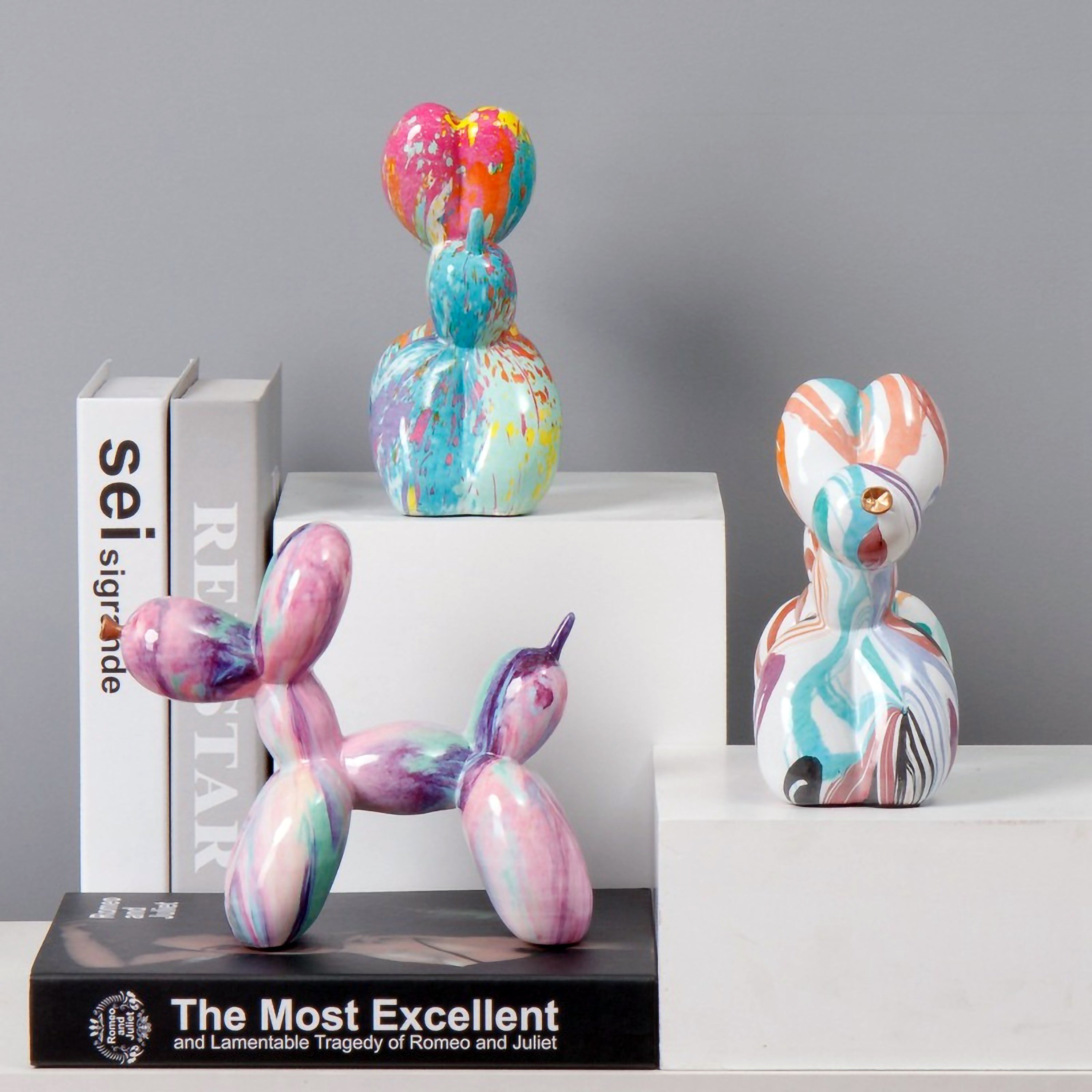 Fluid Balloon Dog Resin Decoration