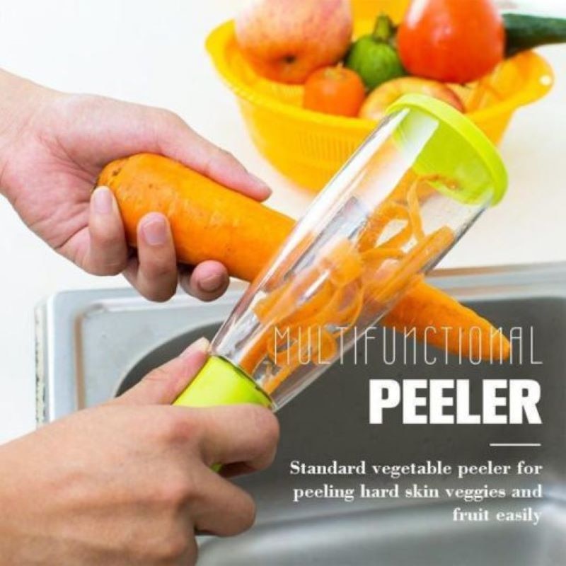 Peeler With Rubbish Bin Stainless Steel