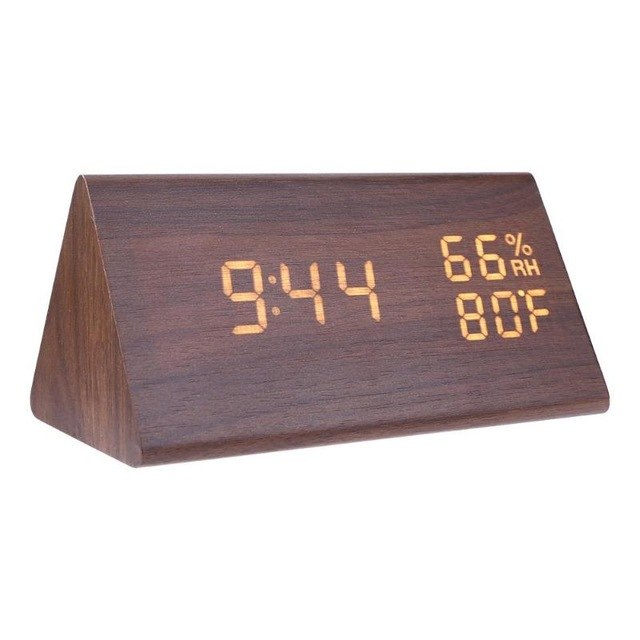 BROWN clock thermometer | love gadgets