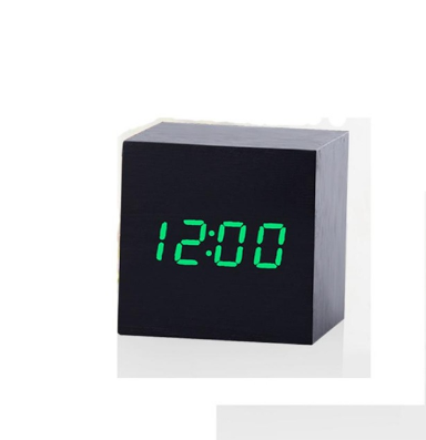 Black color voice controlled alarm clock