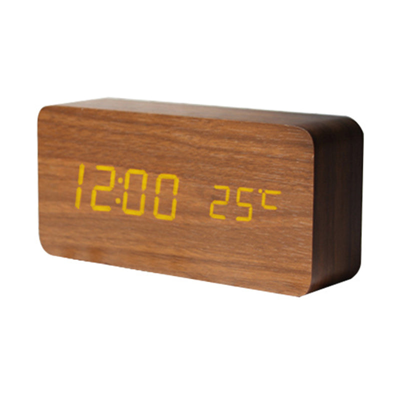 Brown wood color clock