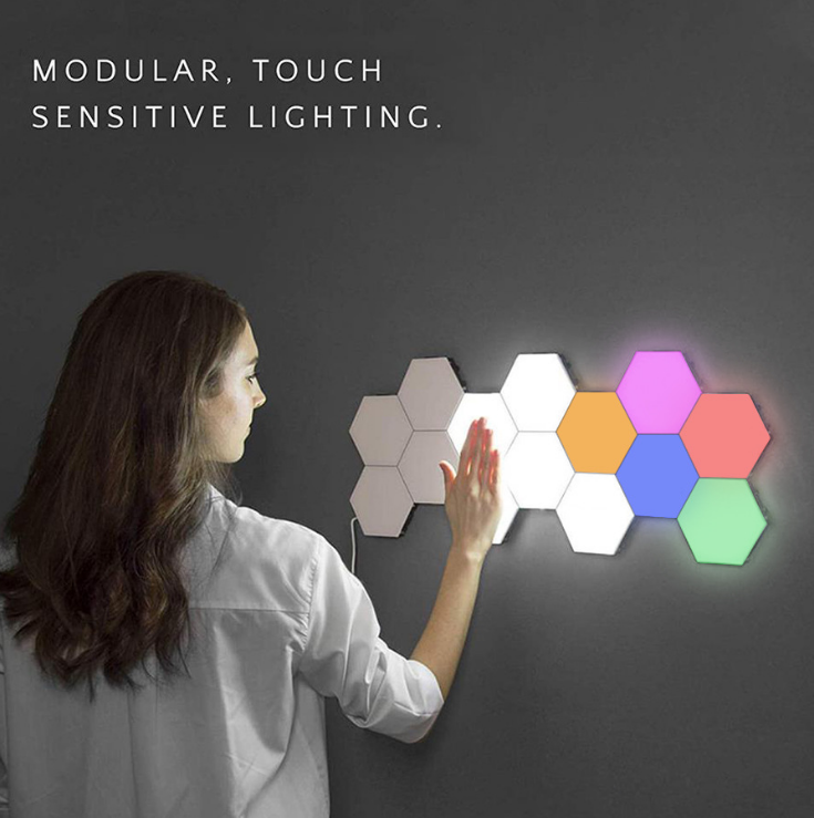 Quantum Hexagon Lights for Wall