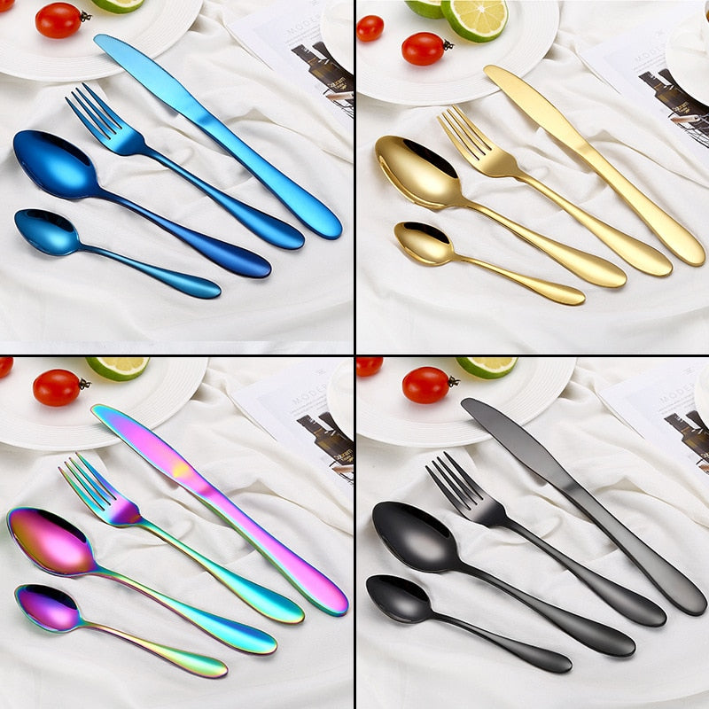 Multi-Colors Rainbow Cutlery Set