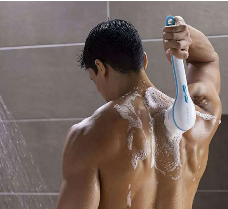 Electric Back Body Bath Shower Sponge Scrubber 
