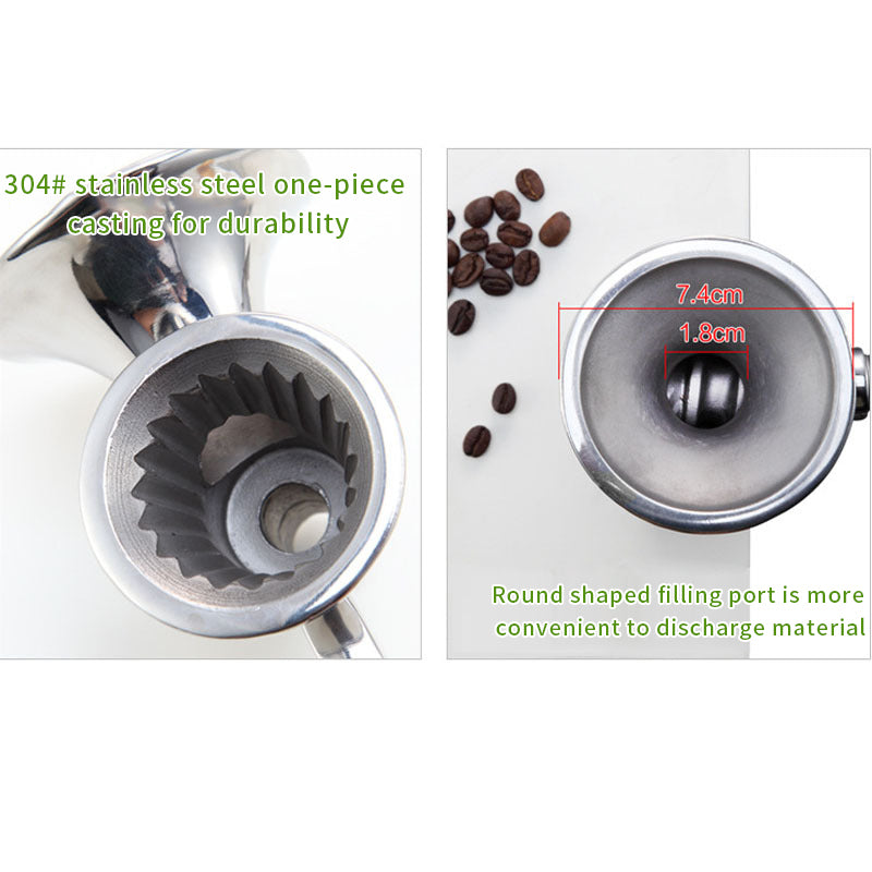 Stainless Steel Manual Coffee Bean Grinder
