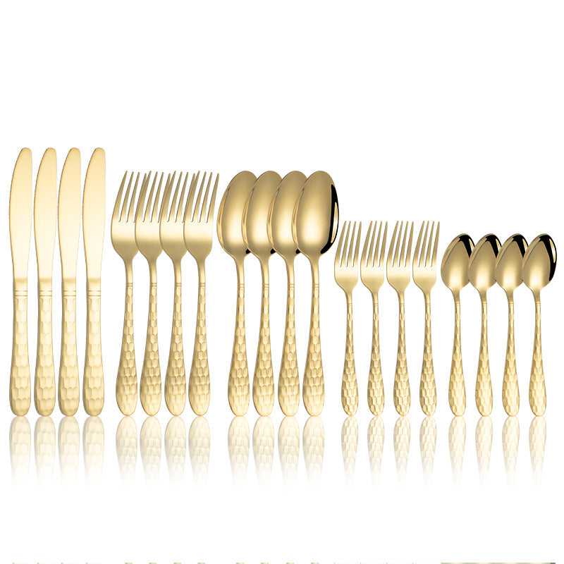 410 Stainless Steel Cutlery Set | Gold 20 Piece Set