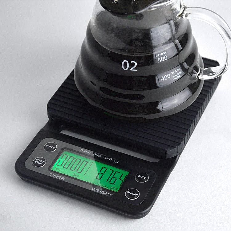 Electronic Weighing Coffee Scale Black