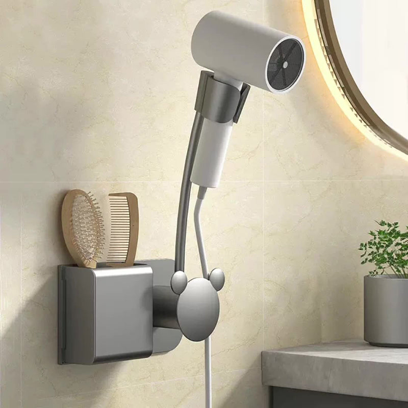 Punch-Free Hair Dryer Rack Wall-Mounted 