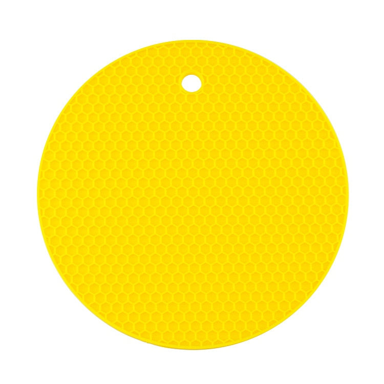 Yellow Color Silicone Trivet Mat