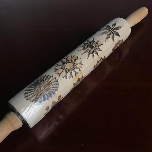 Christmas Embossing Small Rolling Pin