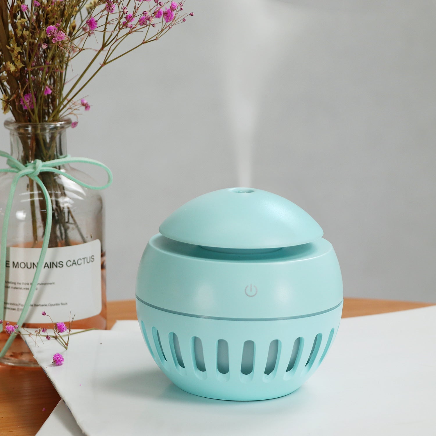 USB Office Home Mini Bedroom Hollow Blue Humidifier 