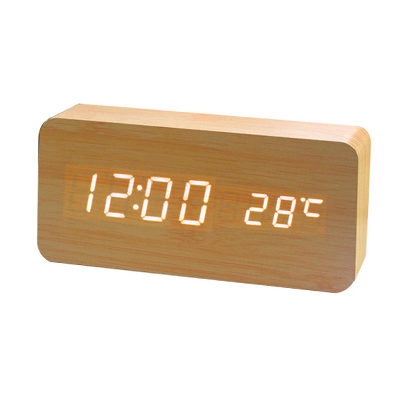 Brown wood white color clock