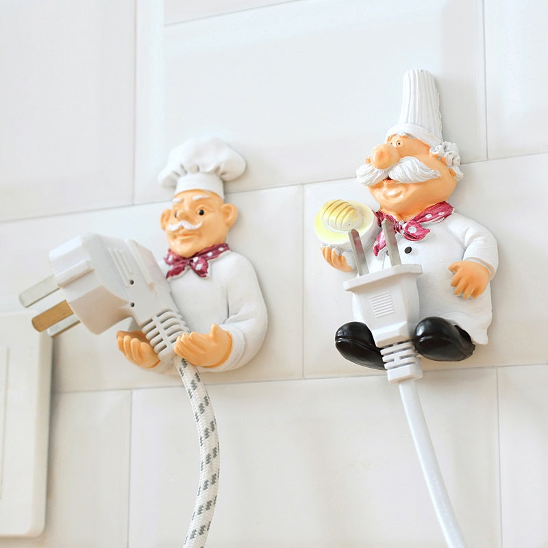 Cute Self Adhesive Wall Plug Holder