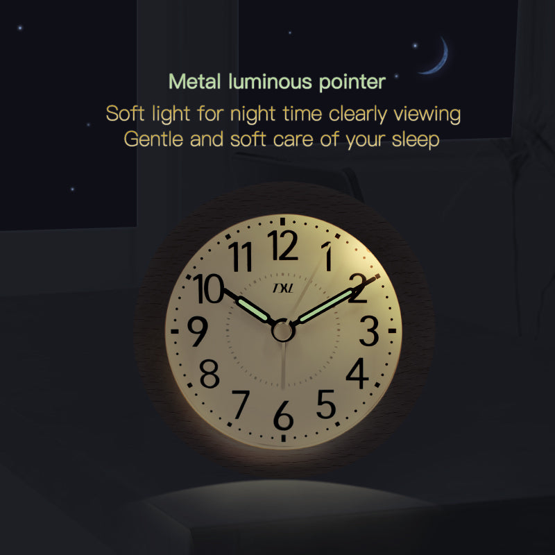 Metal luminous pointer clock