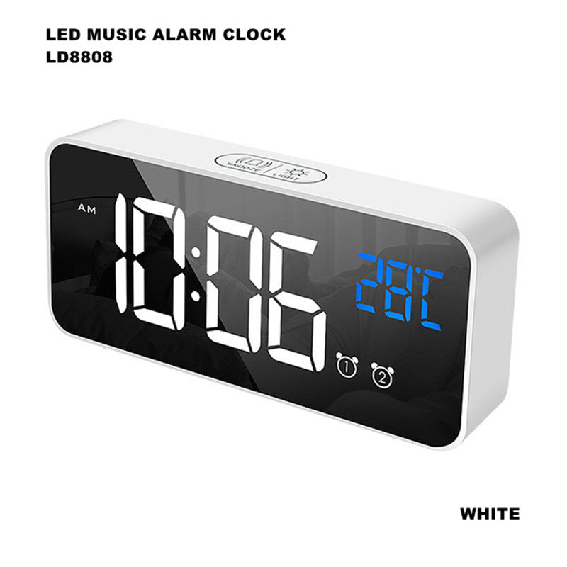 White color LED Digital Alarm Clock