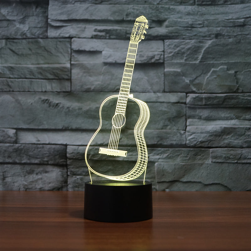 3D Optical Illusion LED guitar Night Light