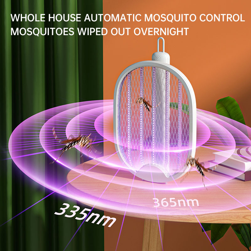 Folding Electric Mosquito Swatter, Electric Shock Dual Purpose Mosquito Swatter, Usb Mosquito Killer, Mosquito Lamp