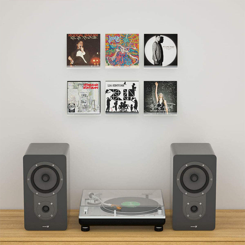 Transparent Vinyl Record Display Shelf