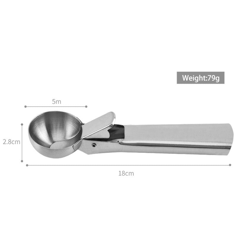 Dimension of 430 Stainless Steel Ice Cream Scoop