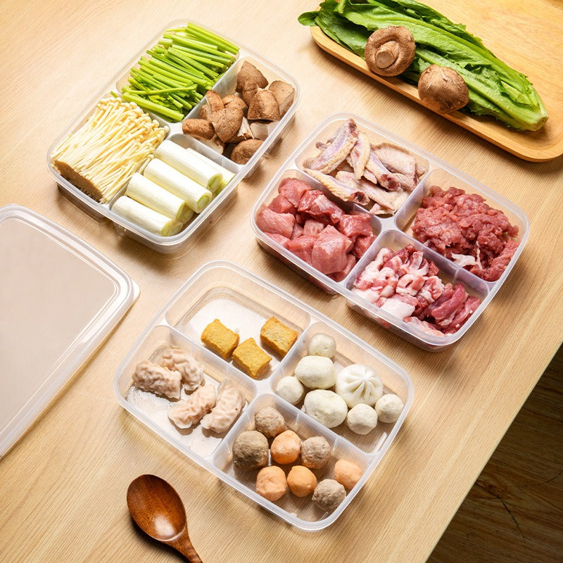 FOOD SAFE COMPARTMENT BOX TRANSPARENT