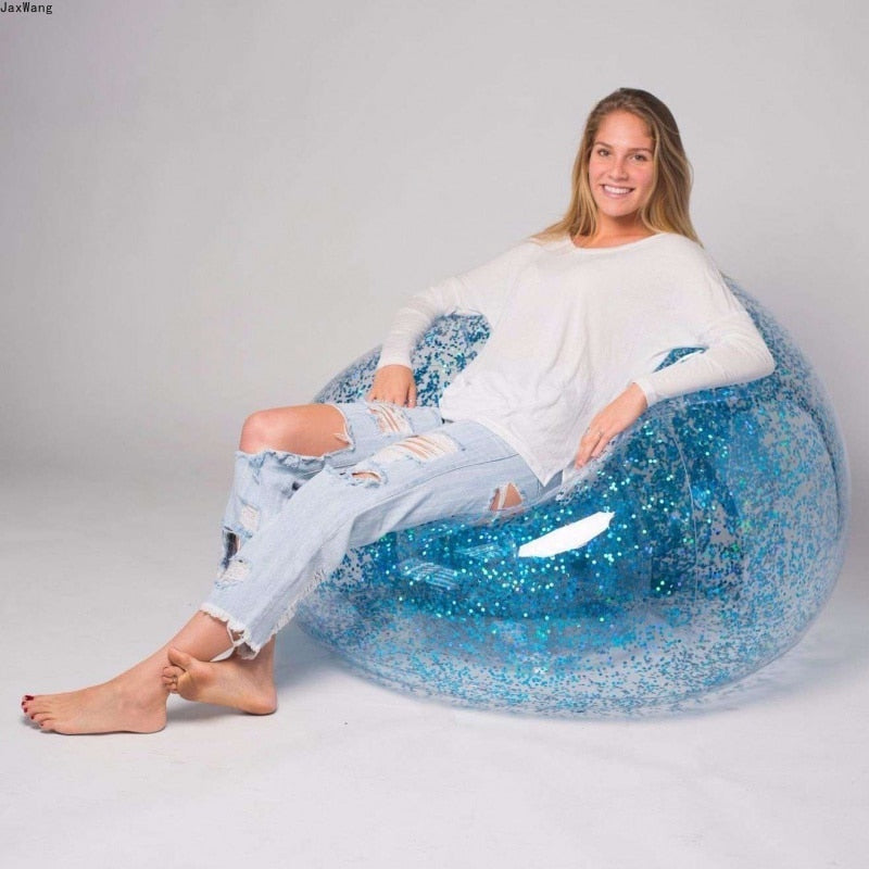 Transparent Shiny Inflatable Sofa
