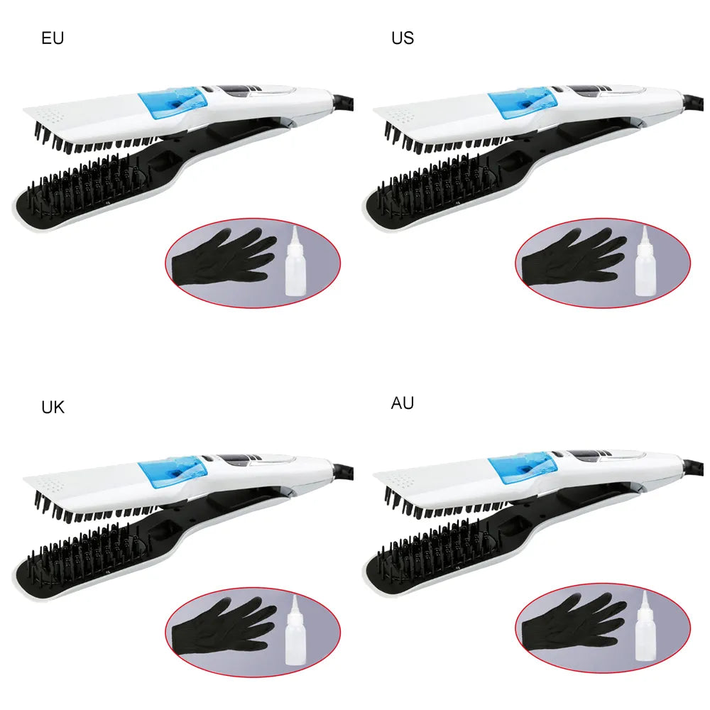 Hair Straightener Comb Iron Brush