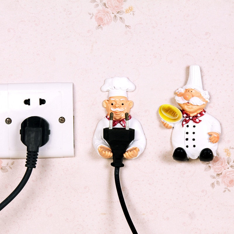 Cute Self Adhesive Wall Plug Holder