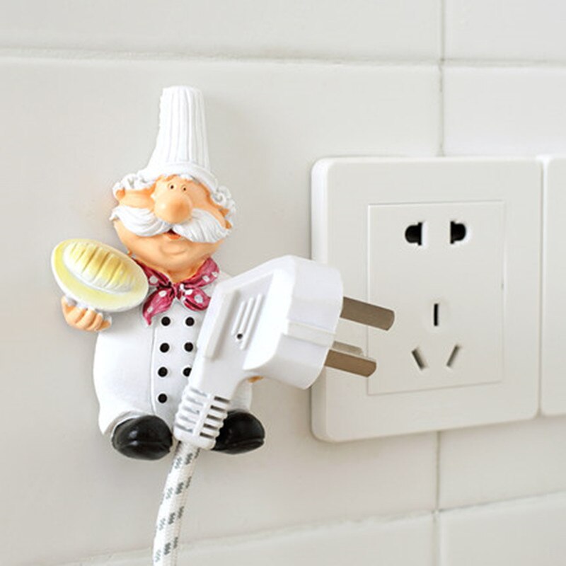 Cute Self Adhesive Wall Plug Holder